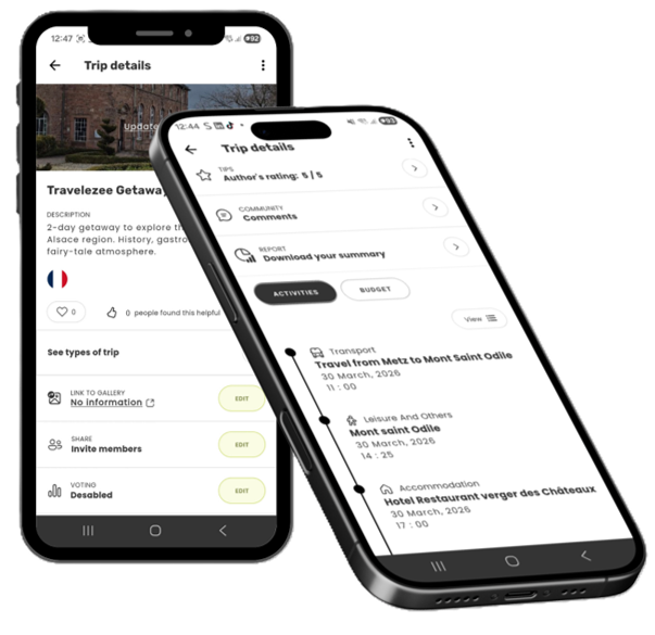 Travelezee App Screens